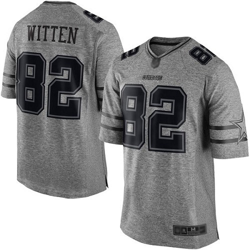 Men Dallas Cowboys Limited Gray Jason Witten #82 Gridiron NFL Jersey->dallas cowboys->NFL Jersey